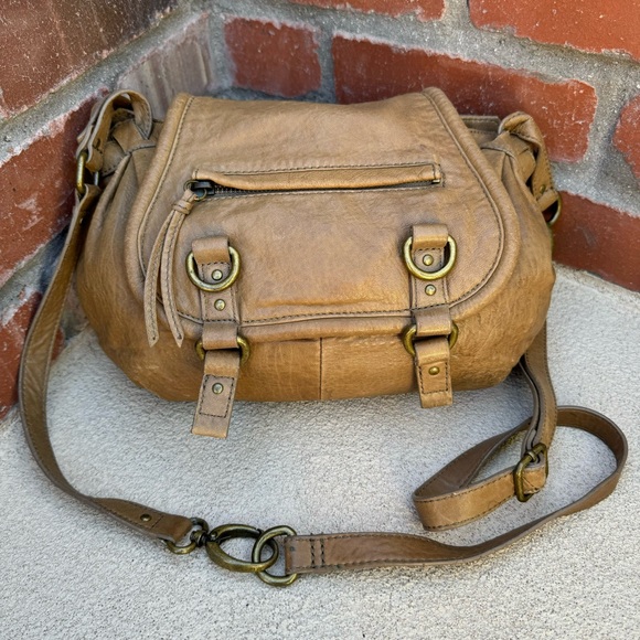 Artisan, Soft Leather Khaki Western Saddlebag Satchel Convertible Crossbody Bag - Picture 4 of 9
